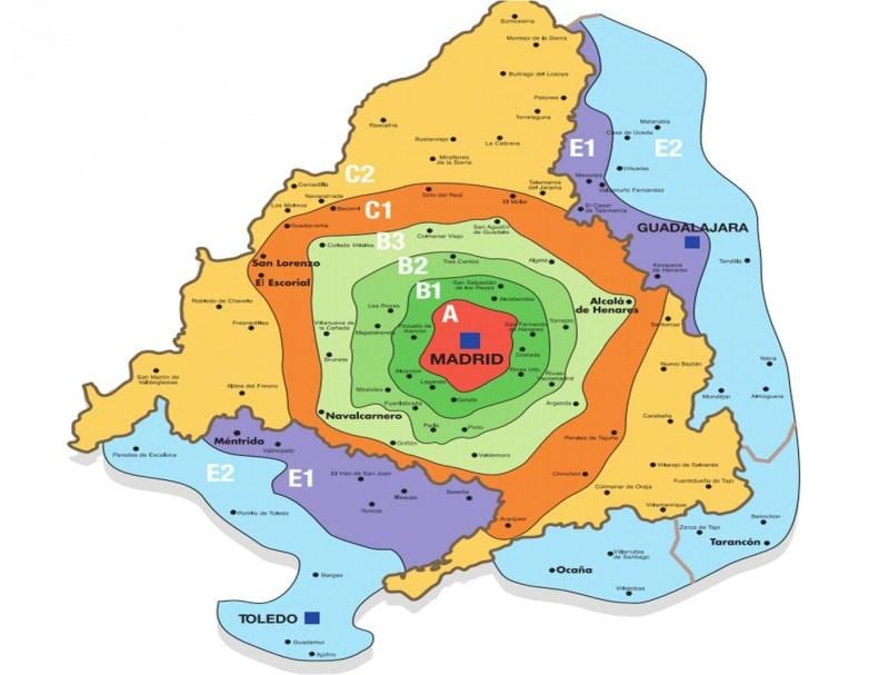 Մադրիդում, գոտի t քարտ