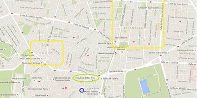 Քարտեզ маласанья Մադրիդում